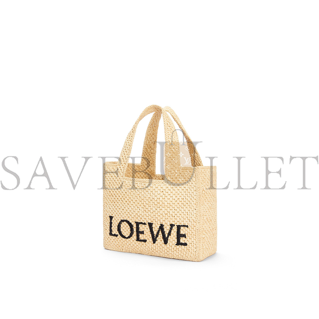 LOEWE SMALL FONT TOTE IN RAFFIA A685B59X03 (24*19.5*11cm)